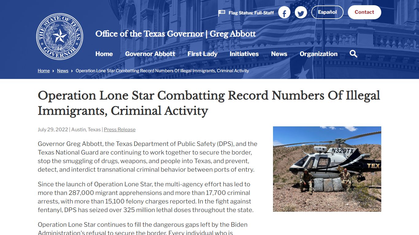 Operation Lone Star Combatting Record Numbers Of Illegal Immigrants ...